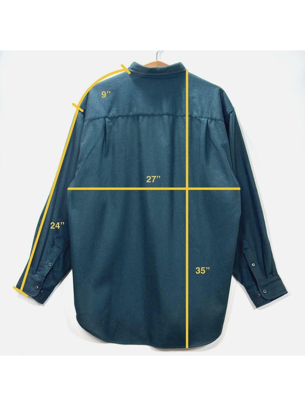 VTG 90’s GAP Dark Green Wool Chamois Shirt Jacket - XL - Picture 5 of 5